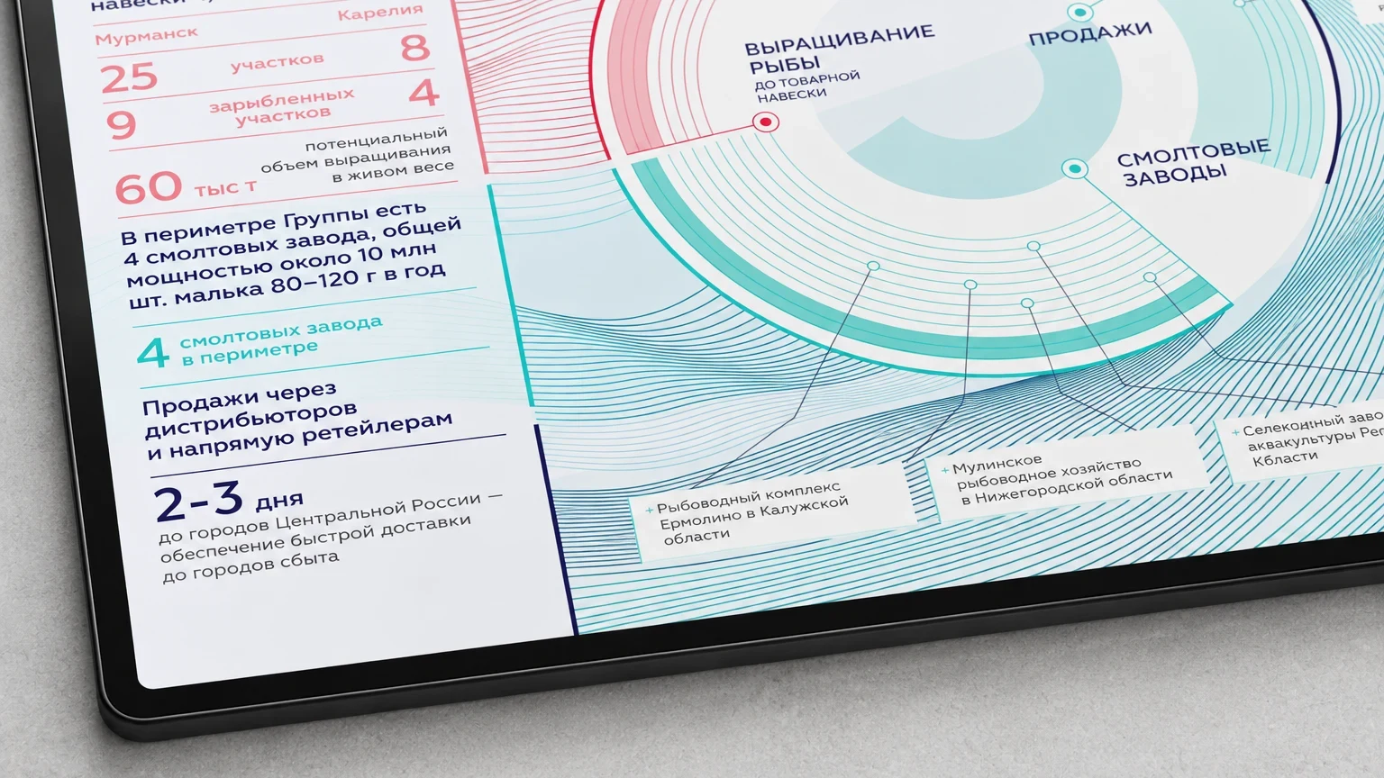 Крупный фрагмент круговой схемы бизнес-модели Инарктики